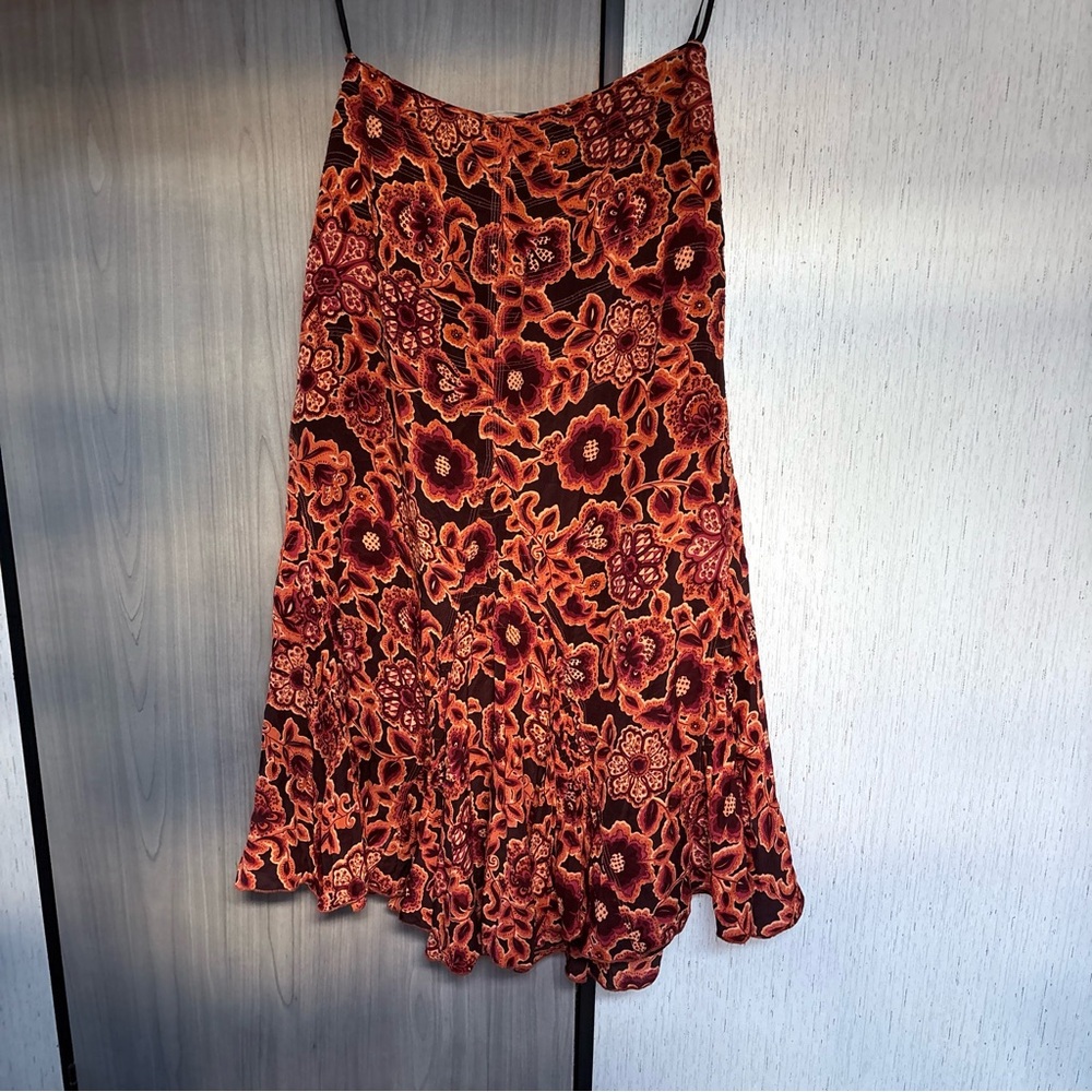 WD.NY Vibrant Floral A-Line Skirt